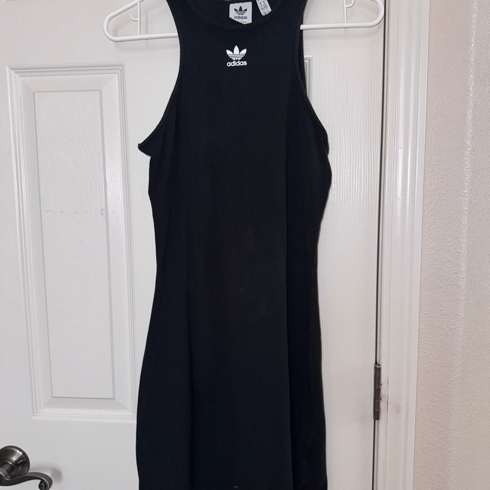 Adidas Black High Neck Racerback Sleeveless Mini Dress - Picture 2 of 7